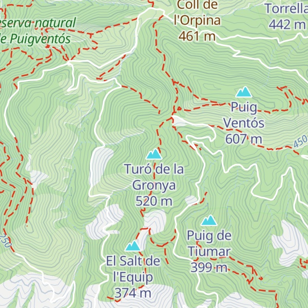 Map of Turó de la Gronya