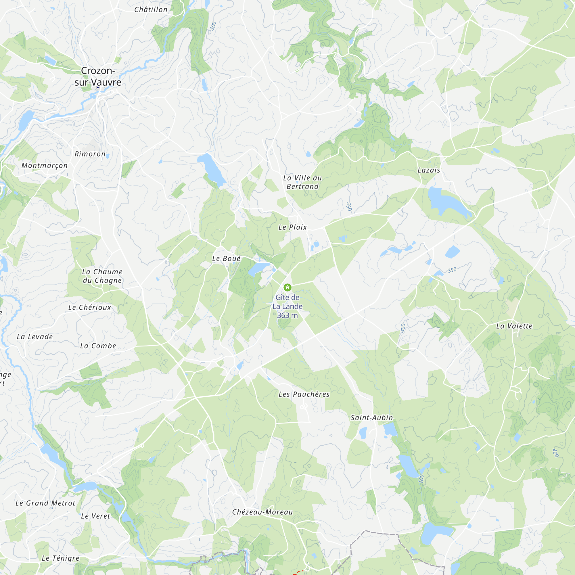 Gîte de La Lande map