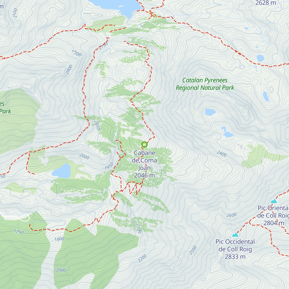 Cabane de Coma Joan map