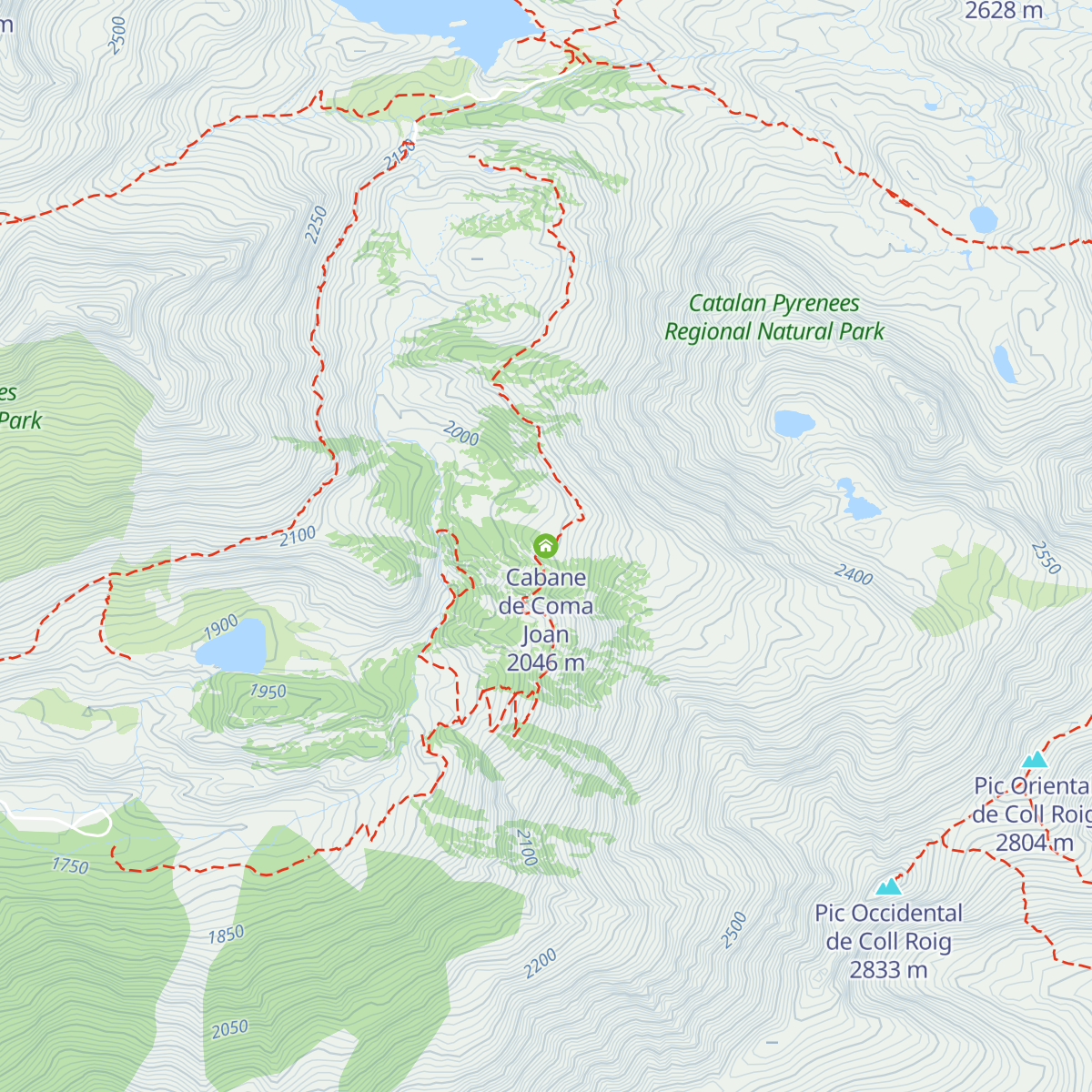 Cabane de Coma Joan map