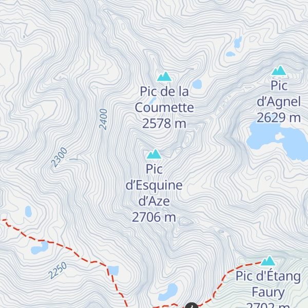 Map of Pic d’Esquine d’Aze