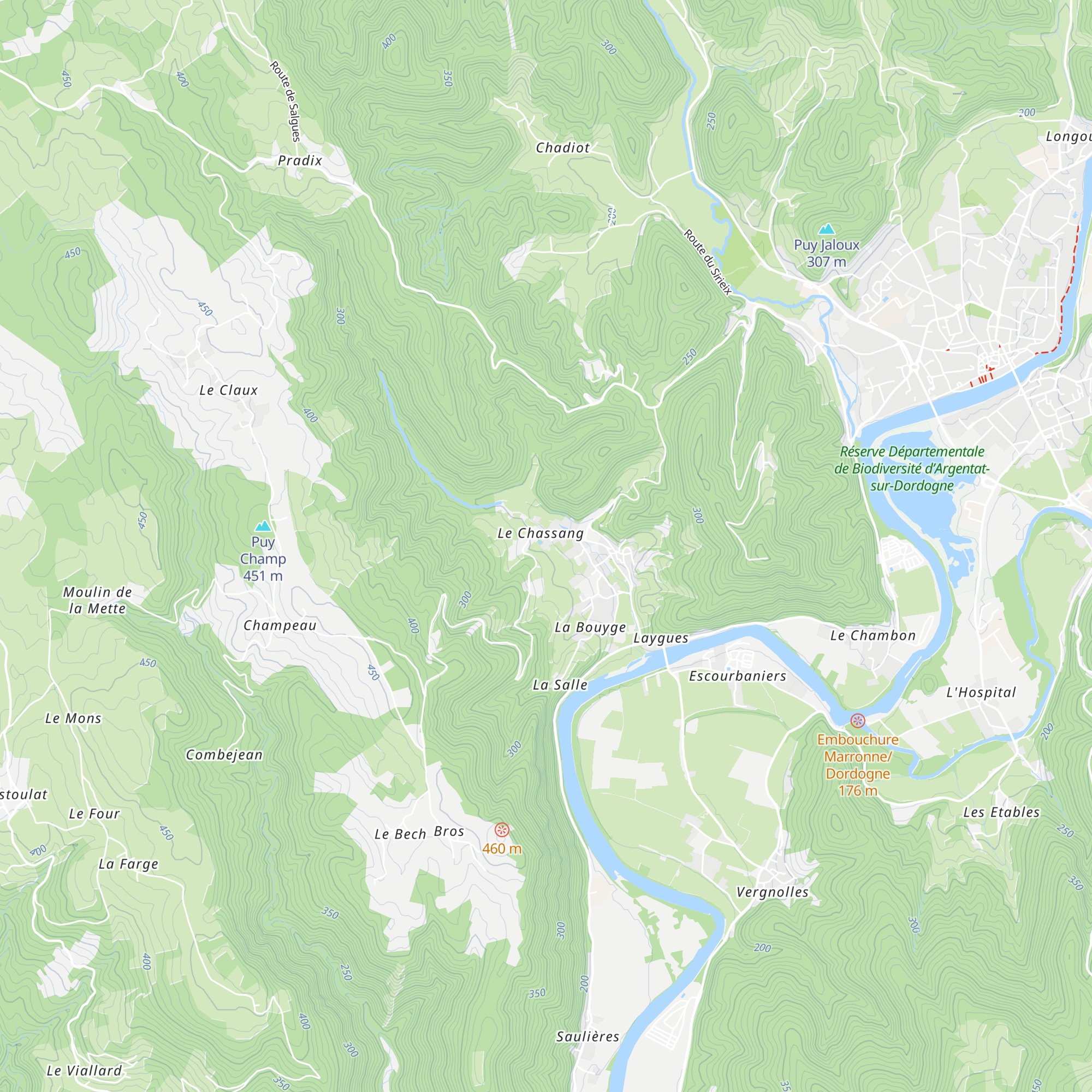 Gîte du Chassang map