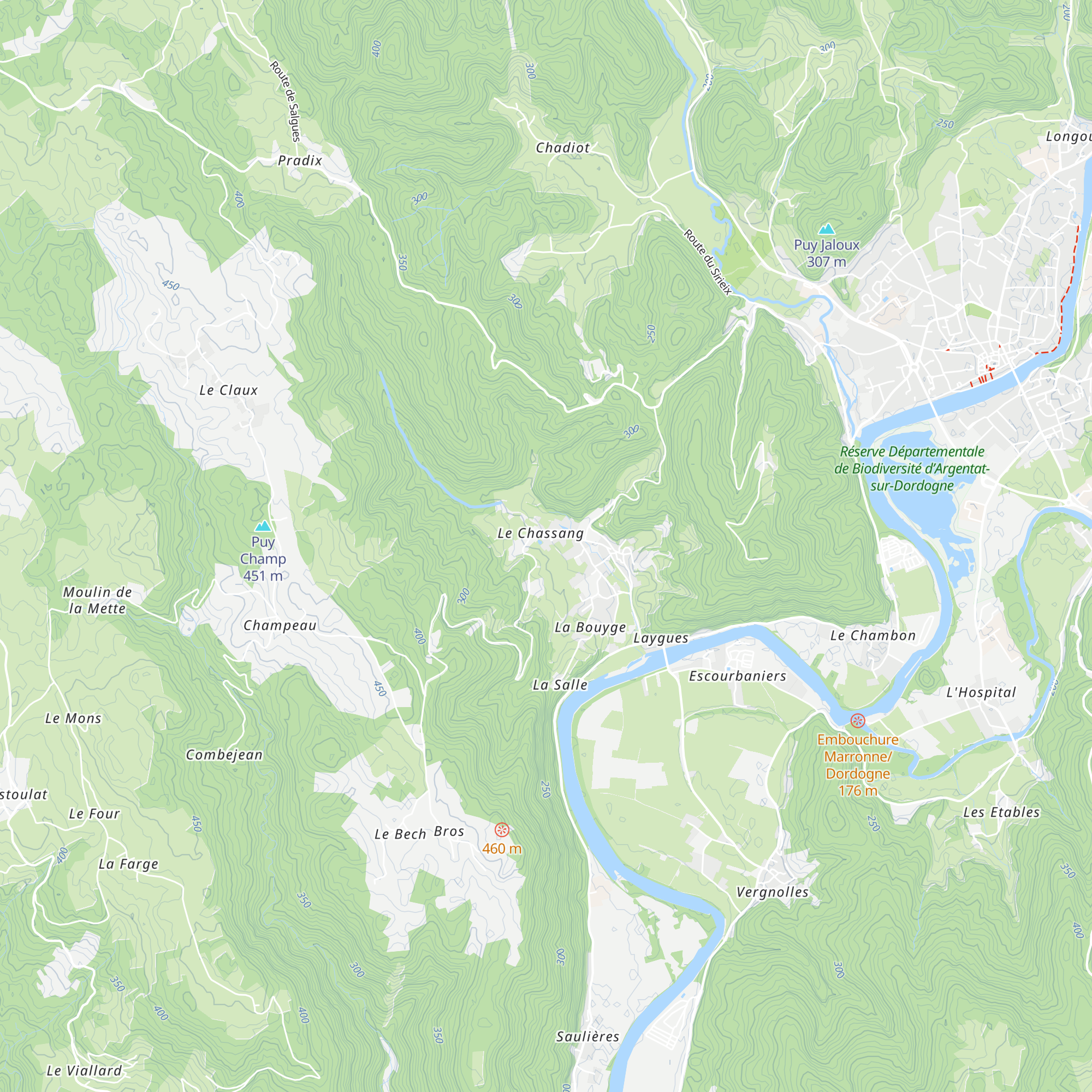 Gîte du Chassang map
