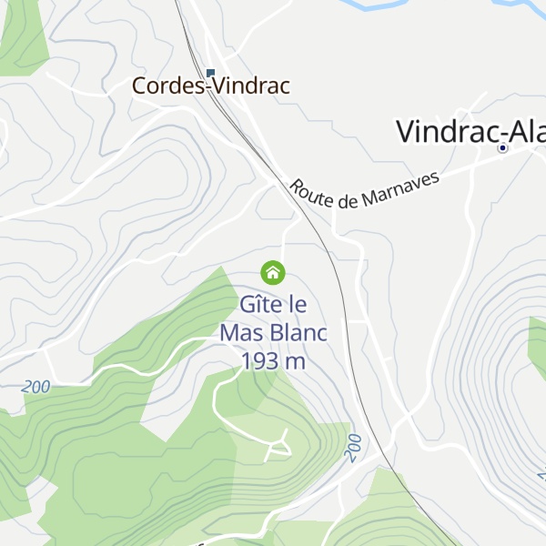 Map of Gîte le Mas Blanc