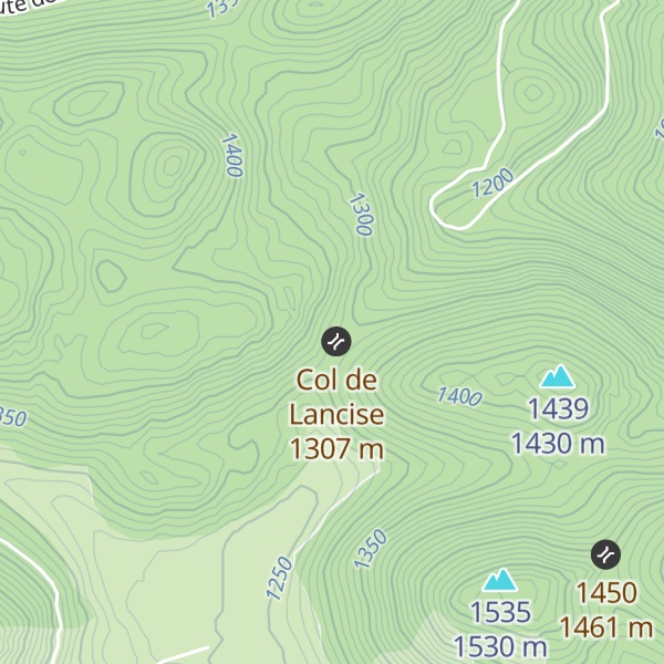 Map of Cabane forestière du col de Lanscise