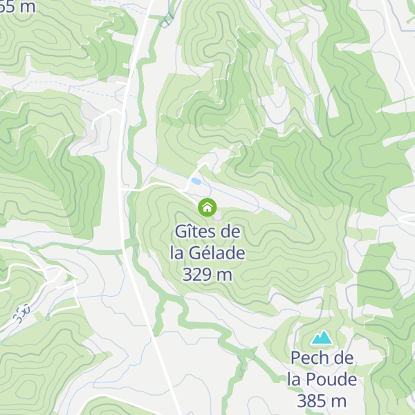 Map of Gîtes de la Gélade