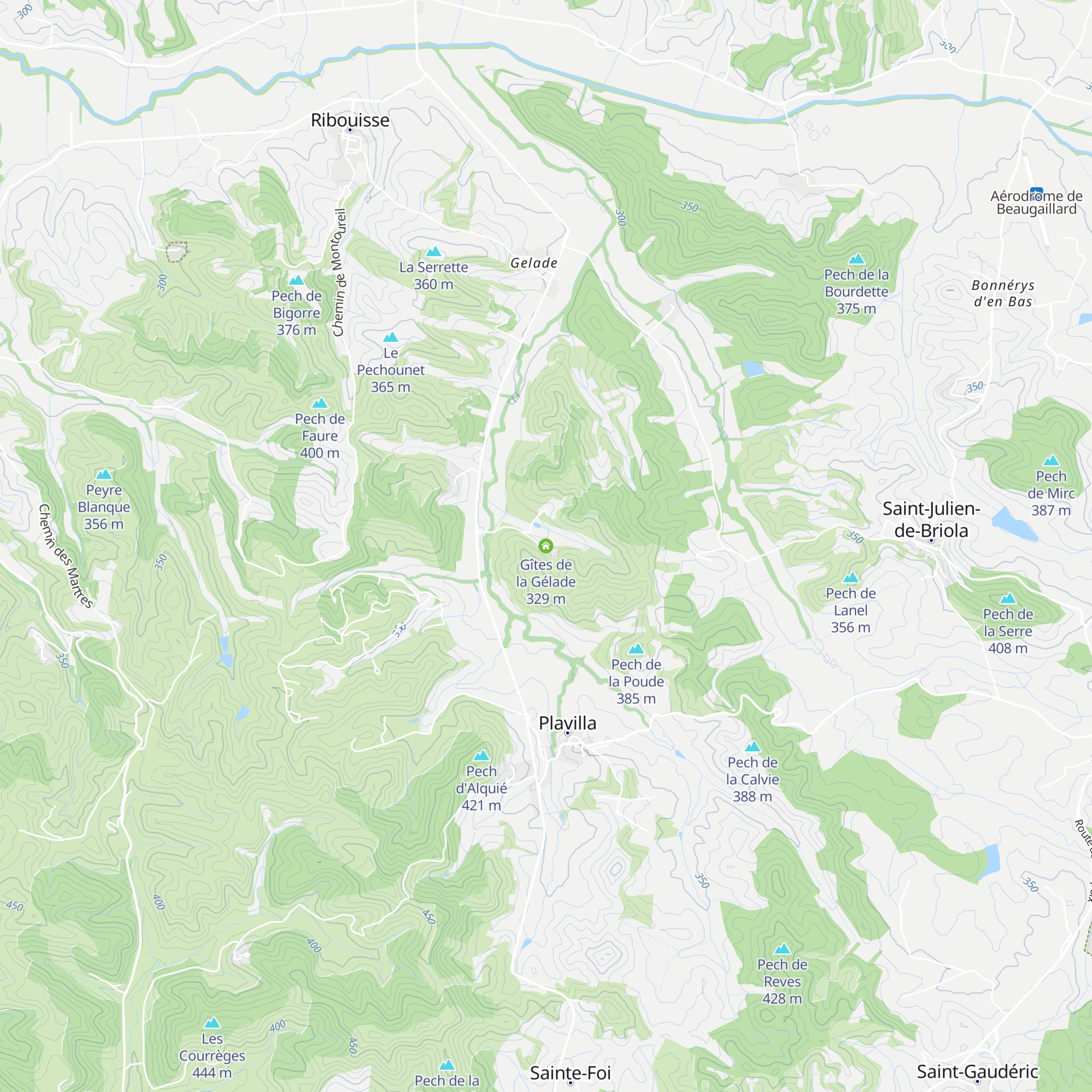 Gîtes de la Gélade map