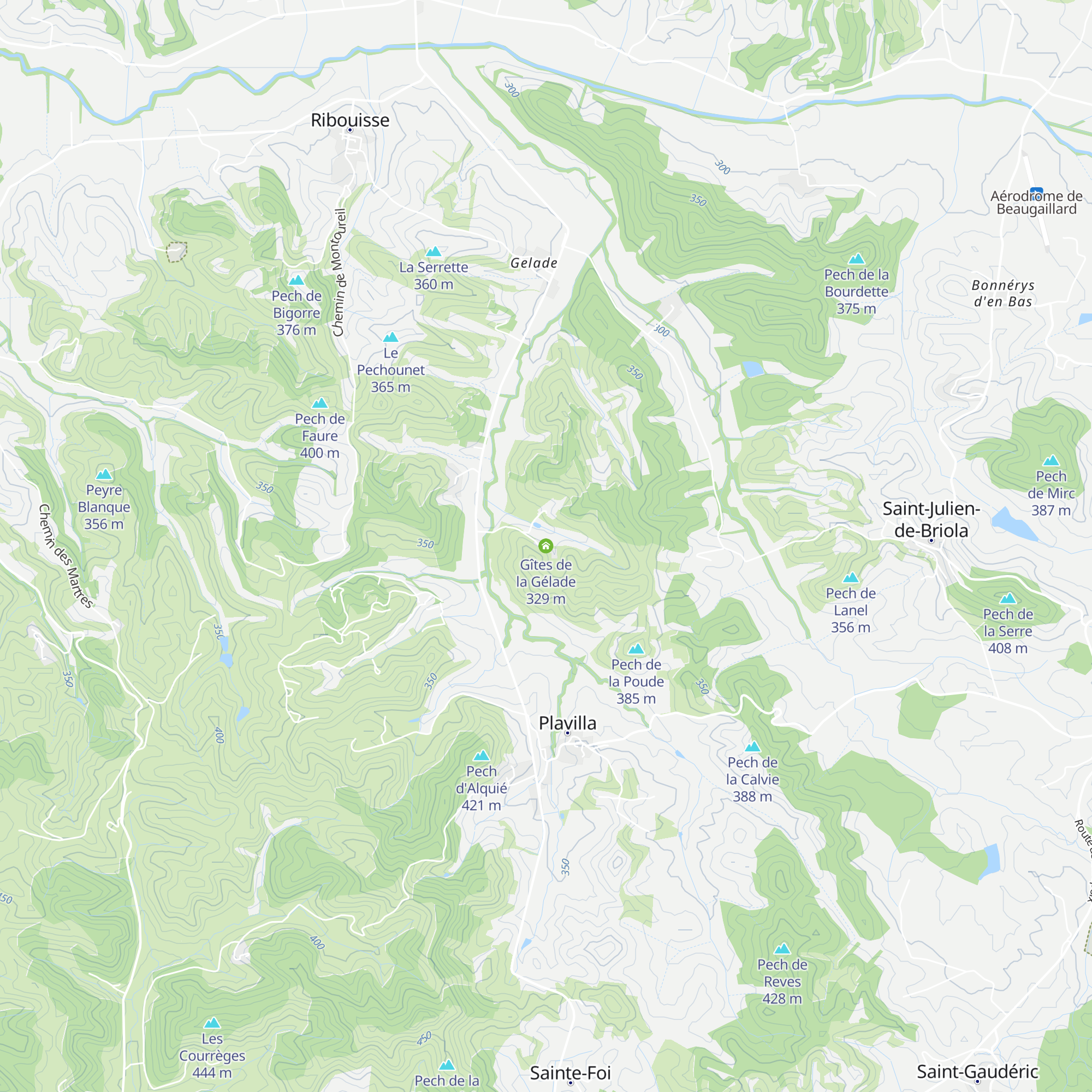 Gîtes de la Gélade map