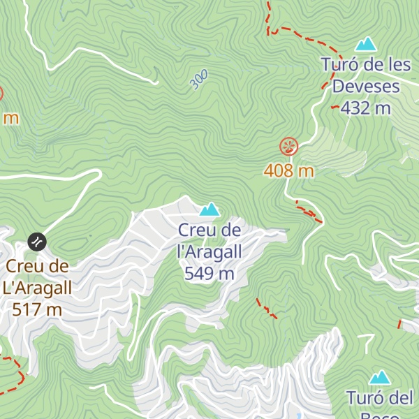Map of Creu de l'Aragall