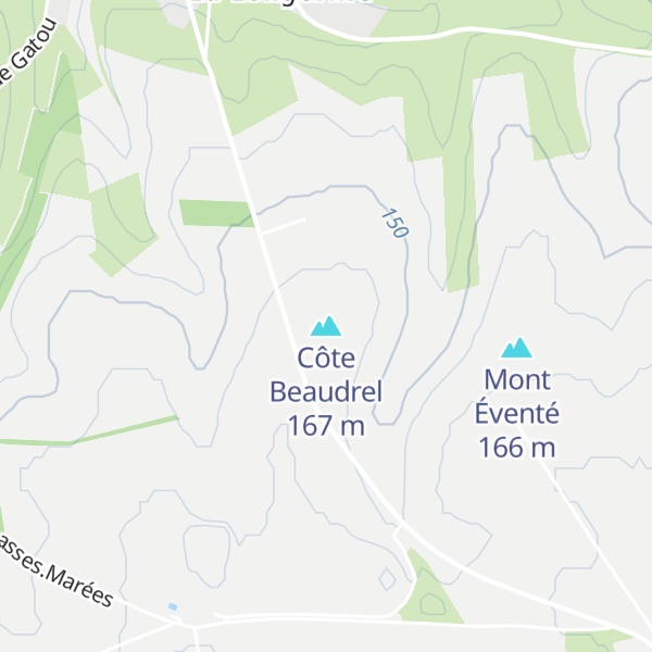 Map of Côte Beaudrel
