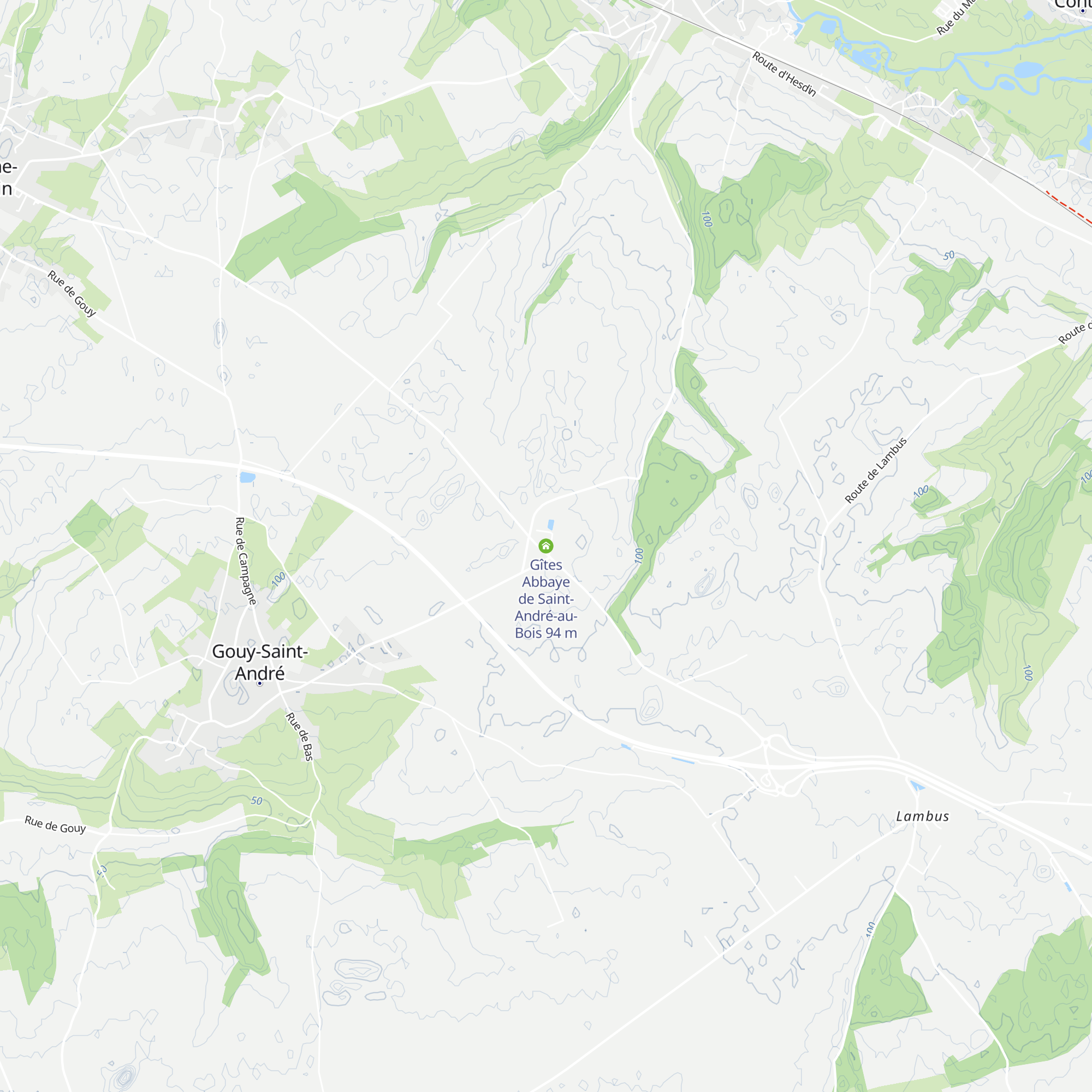 Gîtes Abbaye de Saint-André-au-Bois map