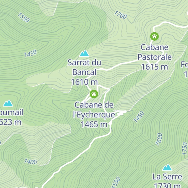 Map of Cabane de l'Eycherque