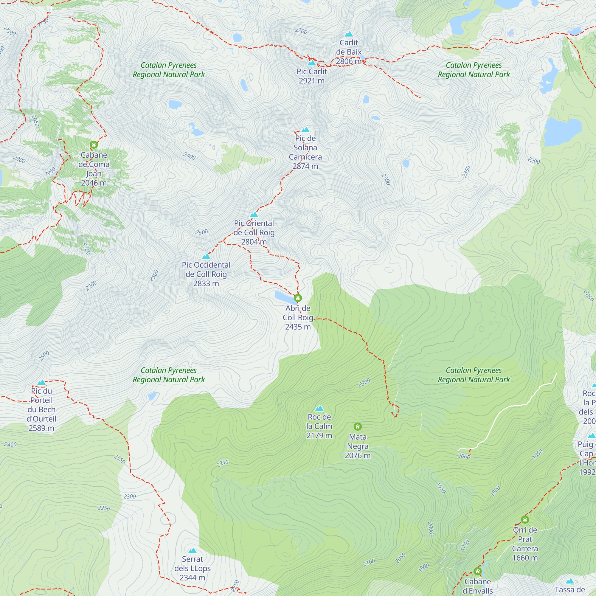 Abri de Coll Roig map