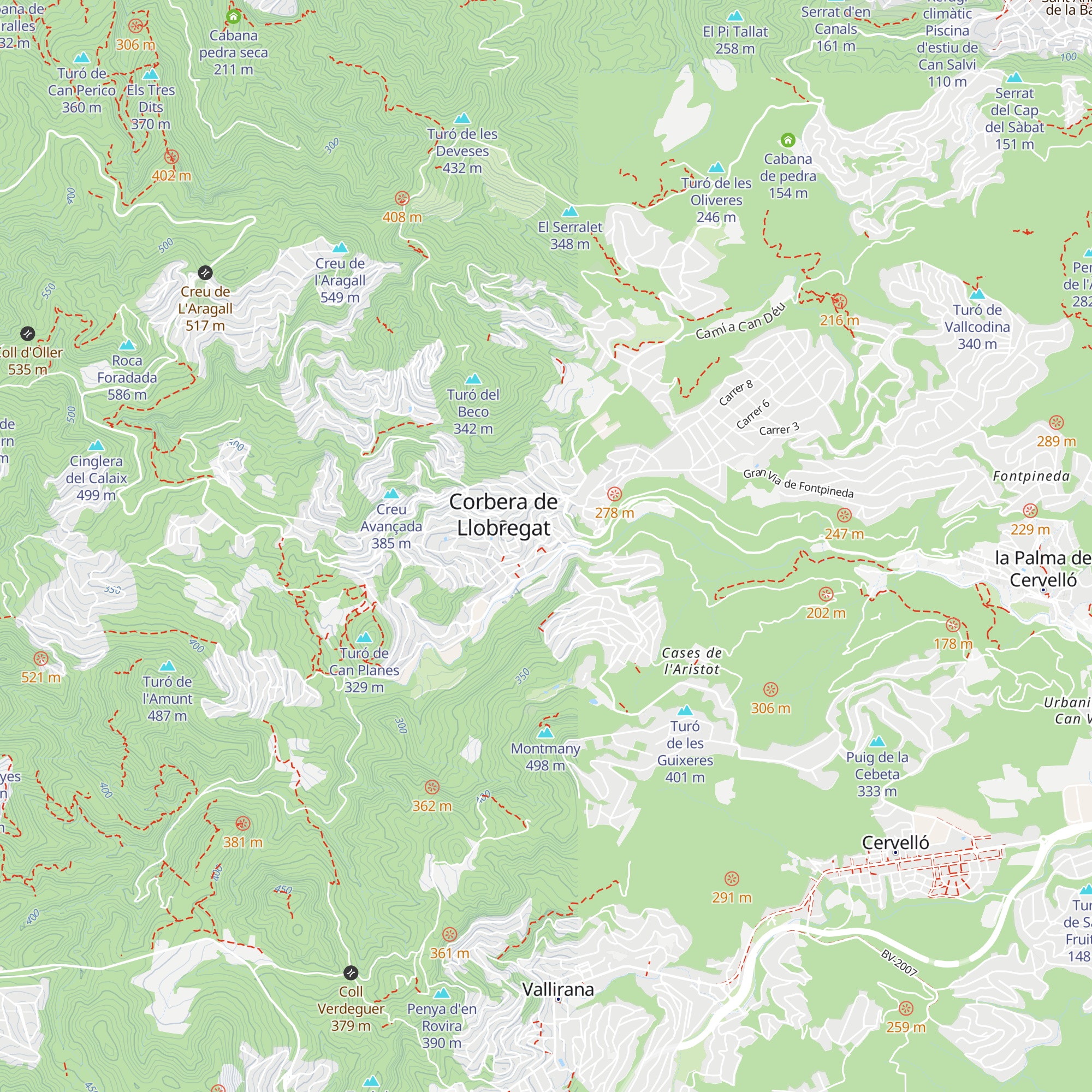 Refugi climàtic Biblioteca Can Baró map