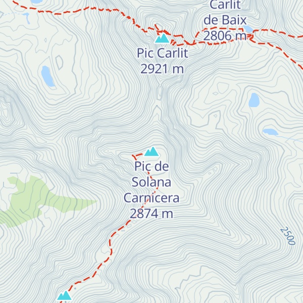 Map of Pic de Solana Carnicera