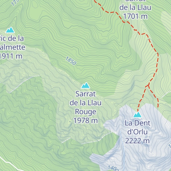 Map of Sarrat de la Llau Rouge