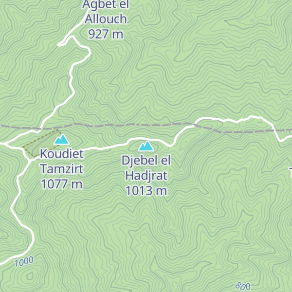 Map of Djebel el Hadjrat