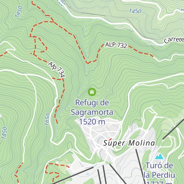 Map of Refugi de Sagramorta