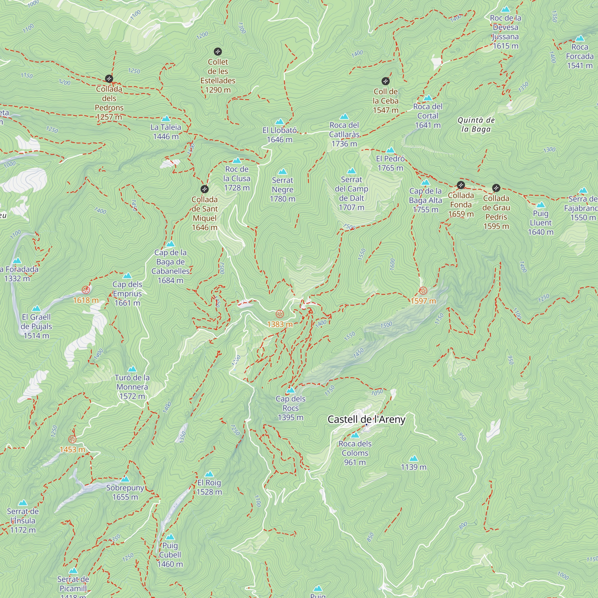 Refugi La Clusa map