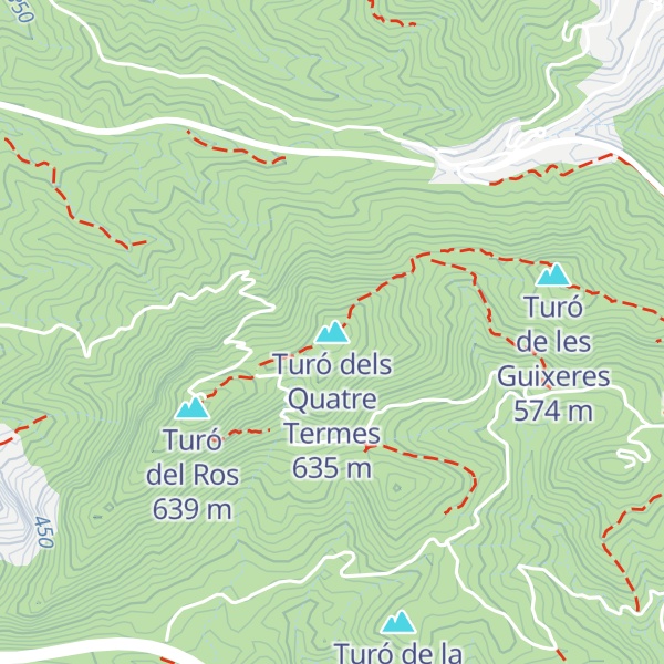 Map of Turó dels Quatre Termes