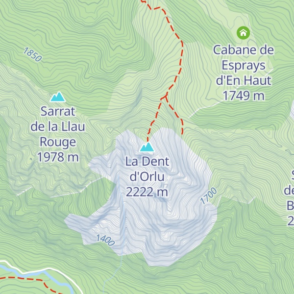 Map of La Dent d'Orlu