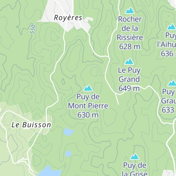 Map of Puy de Mont Pierre