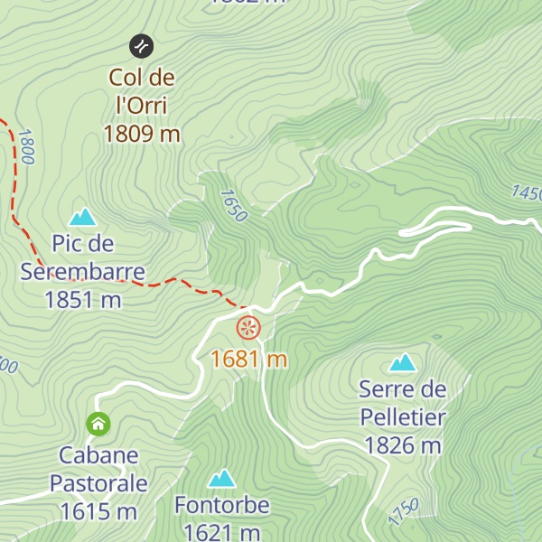 Map of Cabane du col du Pradel