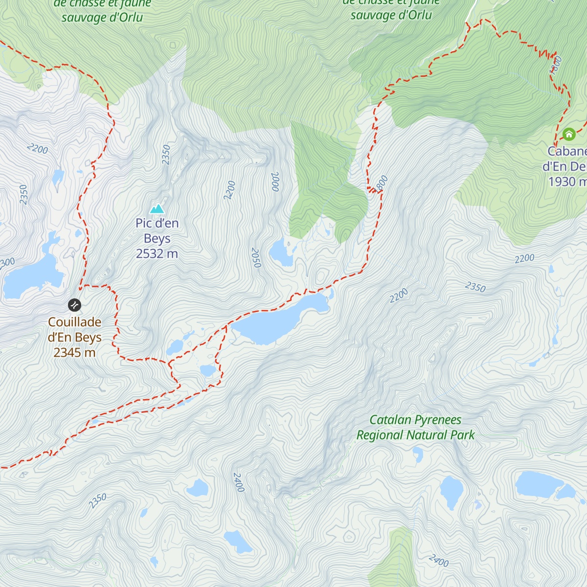 Refuge d'En Beys map