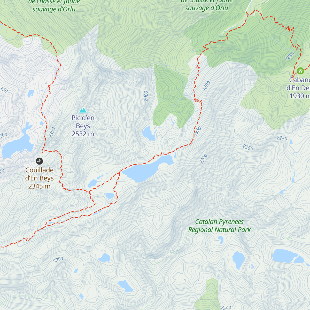 Refuge d'En Beys map
