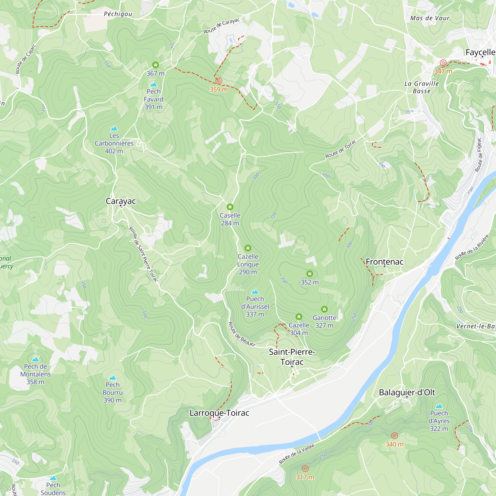 Cazelle Longue map