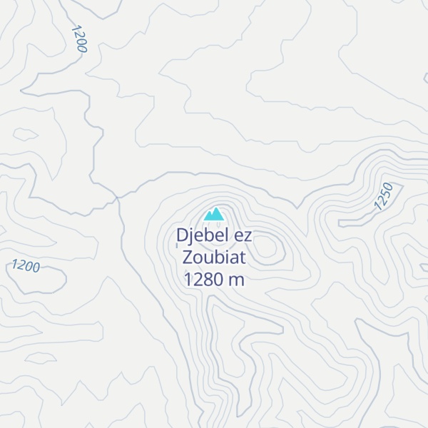Map of Djebel ez Zoubiat