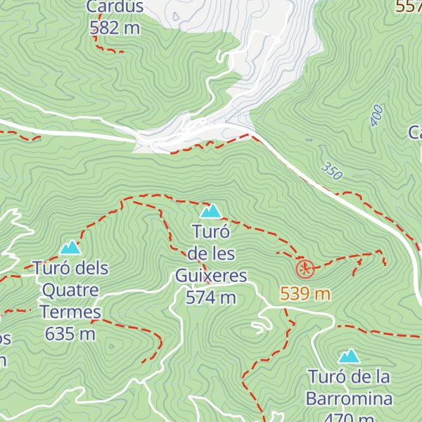 Map of Turó de les Guixeres