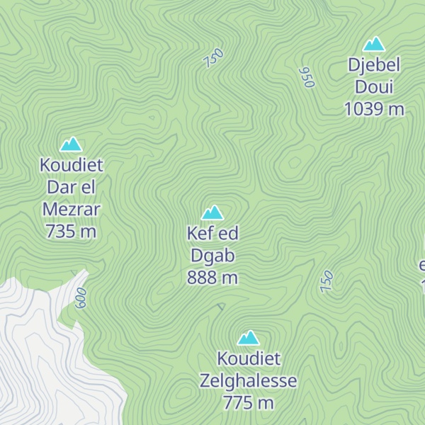 Map of Kef ed Dgab