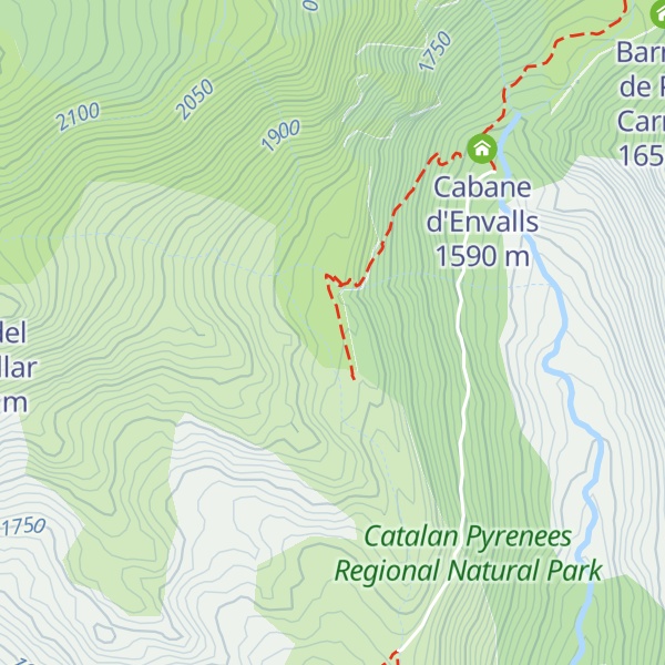 Map of Cabane de la Pleta de les Escaldes