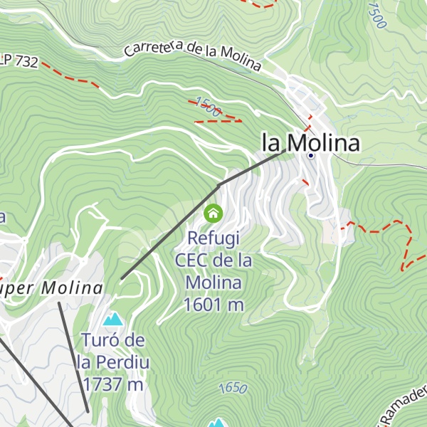 Map of Refugi CEC de la Molina