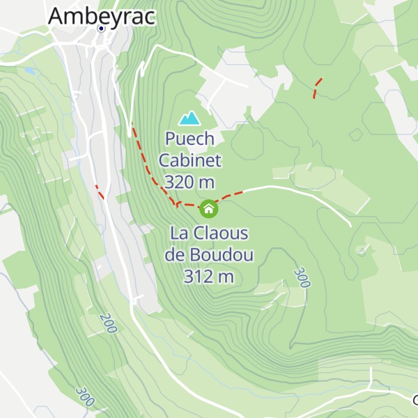 Map of La Claous de Boudou
