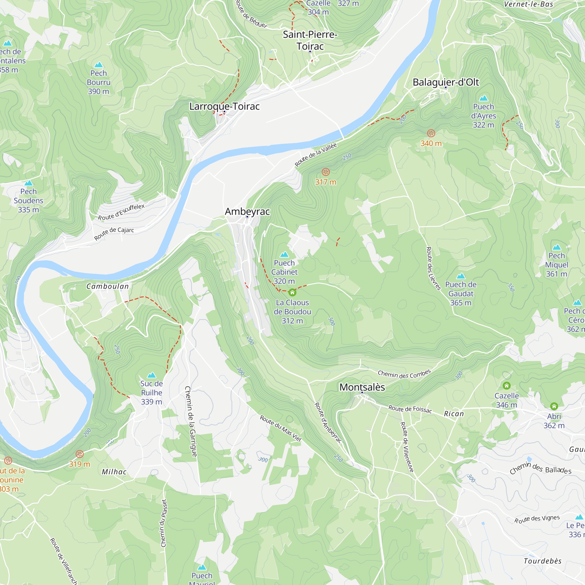 La Claous de Boudou map