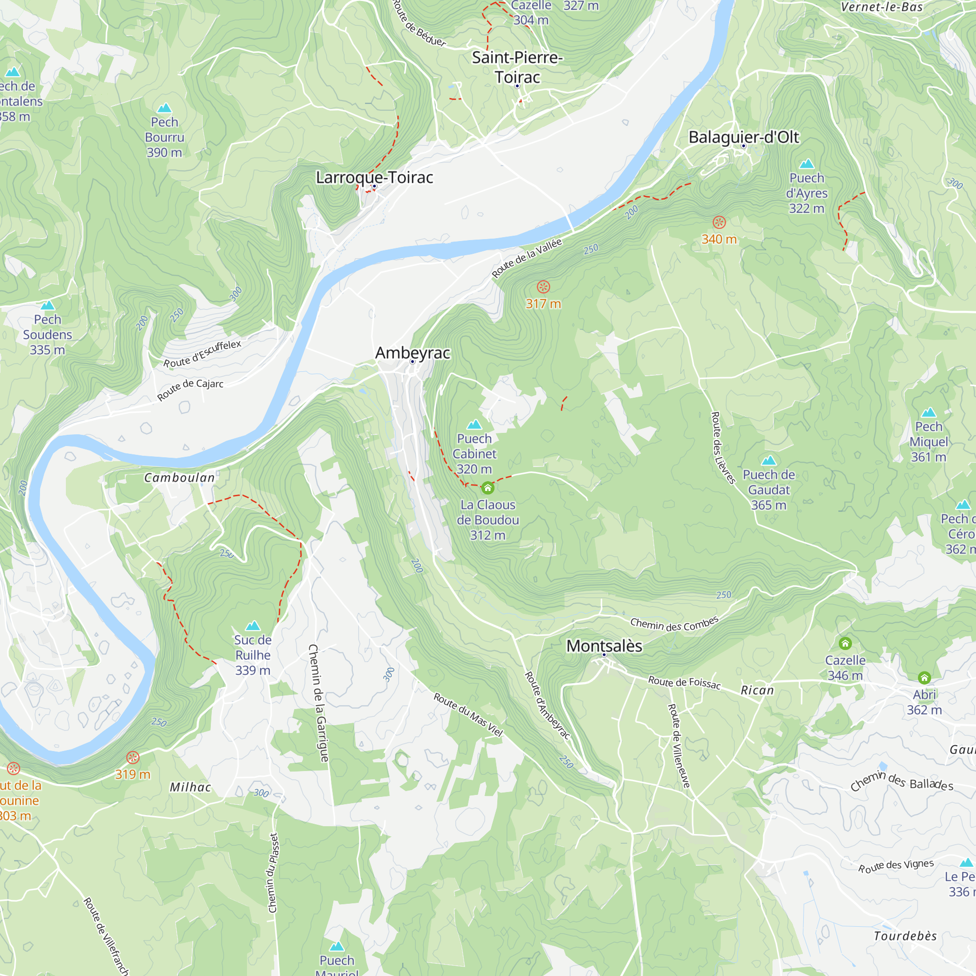 La Claous de Boudou map