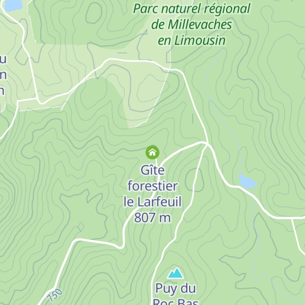 Map of Gîte forestier le Larfeuil