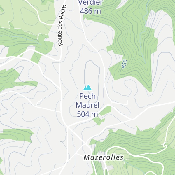 Map of Pech Maurel