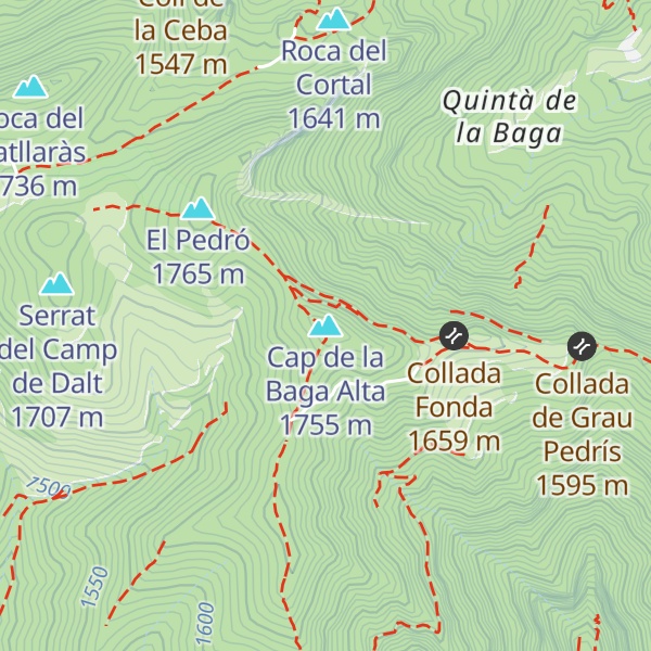 Map of Cap de la Baga Alta