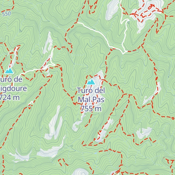 Map of Agulleta del Mal Pas