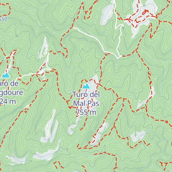 Map of Turó del Mal Pas
