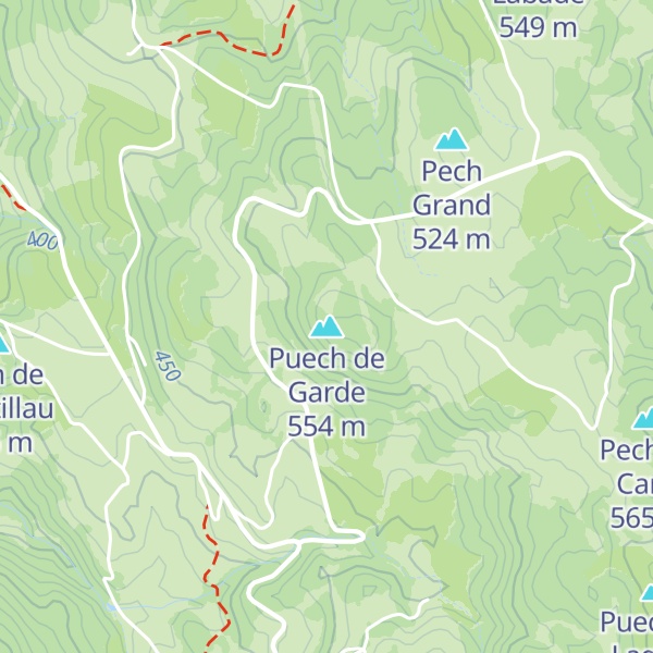 Map of Puech de Garde