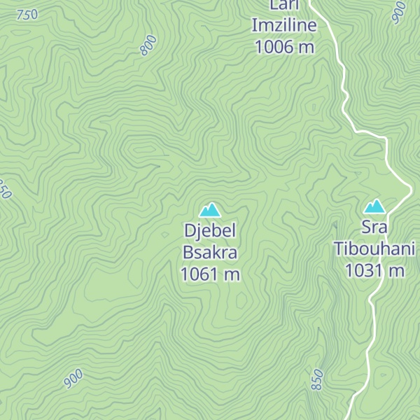 Map of Djebel Bsakra