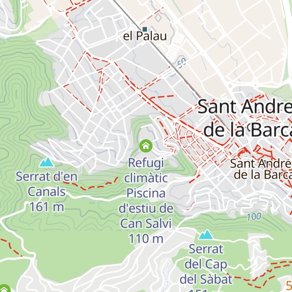 Map of Refugi climàtic Piscina d'estiu de Can Salvi