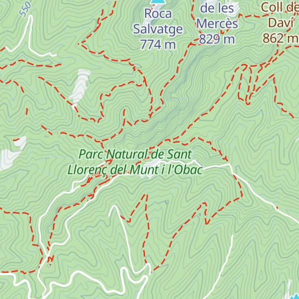 Map of Turó de la Mamella