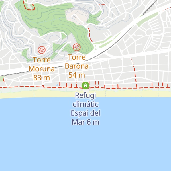 Map of Refugi climàtic Espai del Mar