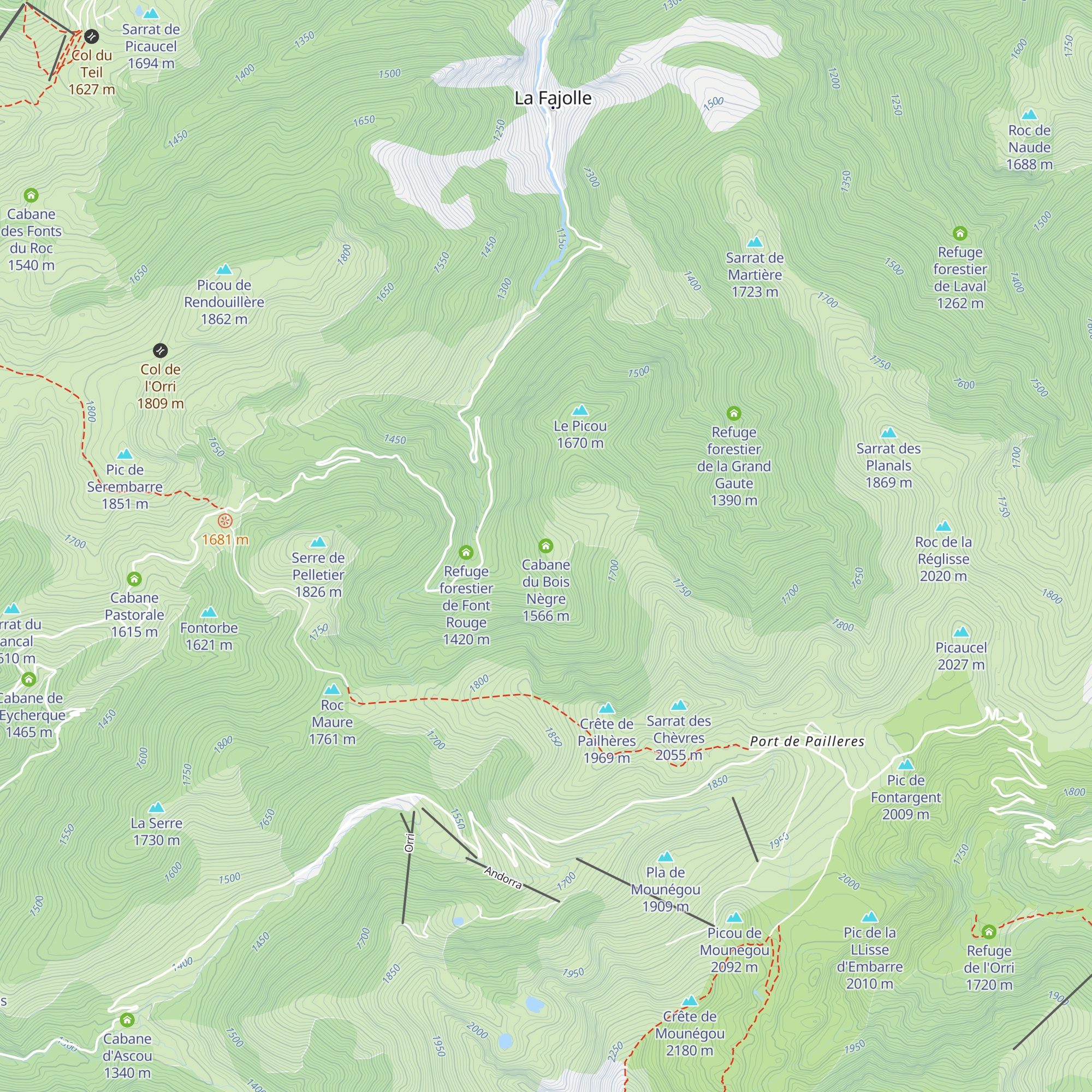 Cabane du Bois Nègre map