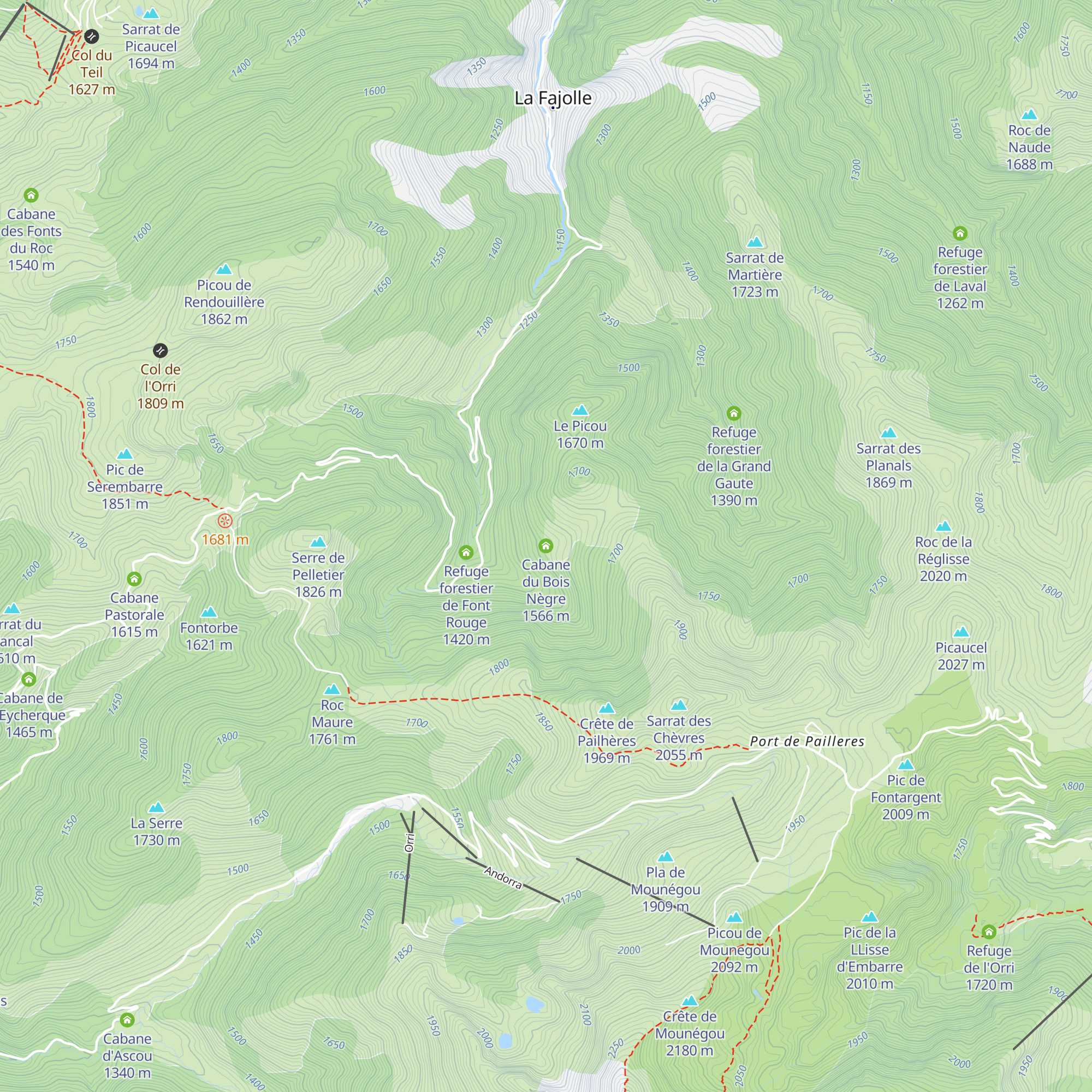 Cabane du Bois Nègre map